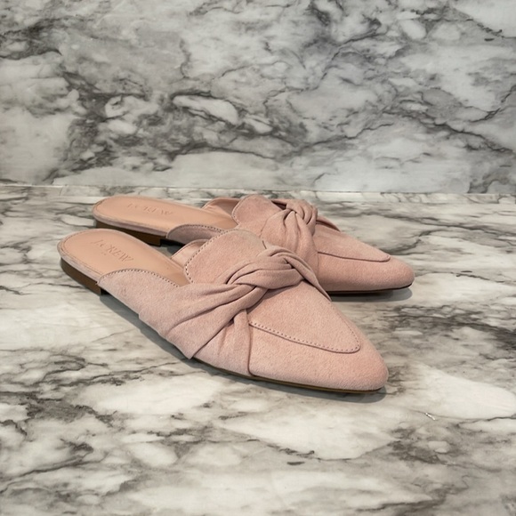 J. CREW LOAFER MULES WITH TWIST SHOES BLUSH COLOR 7.5 - Picture 6 of 15